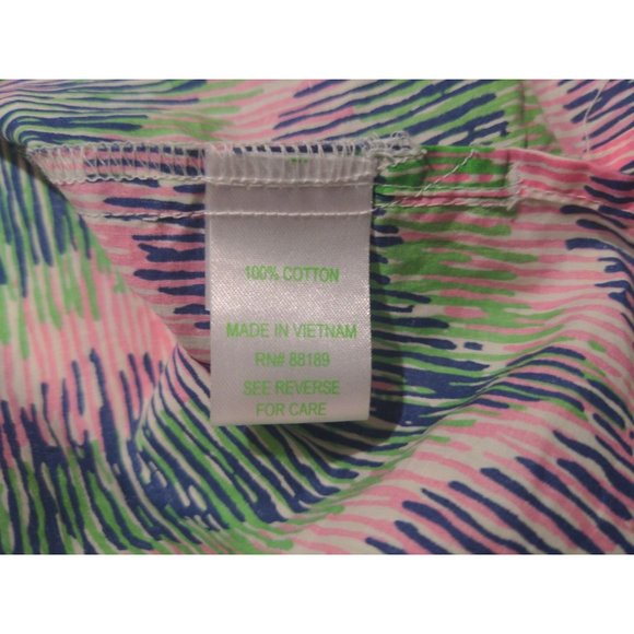 Lilly Pulitzer long sleeve button down cotton blouse sz 10 - Picture 6 of 9